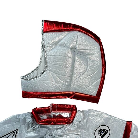 Kid's Astronaut Halloween Costume Space Explorer 3-4 Small New White Red - Picture 4 of 6